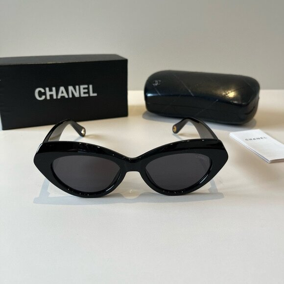 Chanel Eye Protection Black Frames - Picture 1 of 6